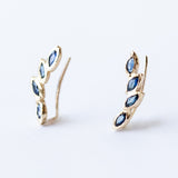 Petal Sapphire Ear Climber (Single)