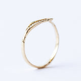 Ti Leaf Ring
