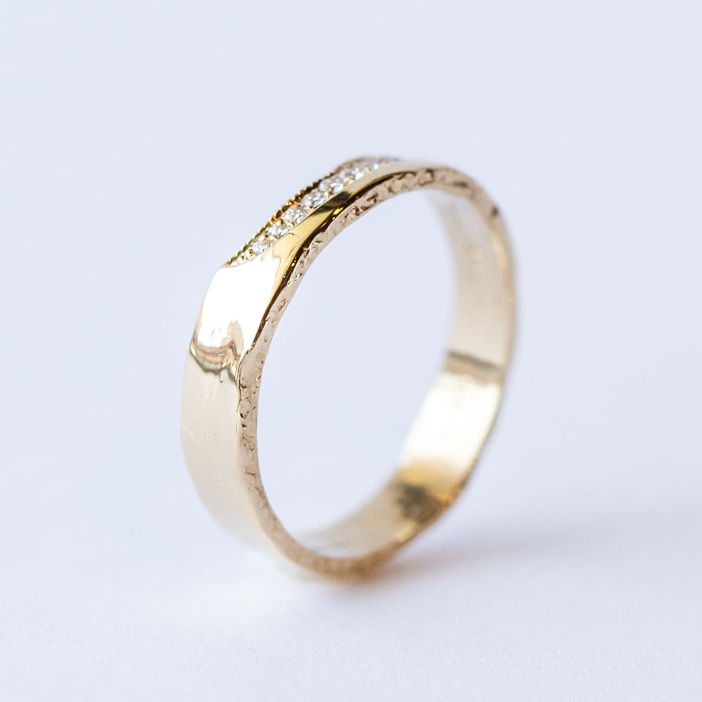 Trail 4mm White Diamond Ring