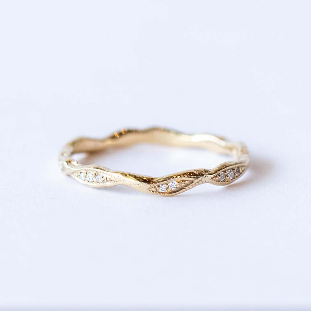 Wave Eternity Diamond Ring