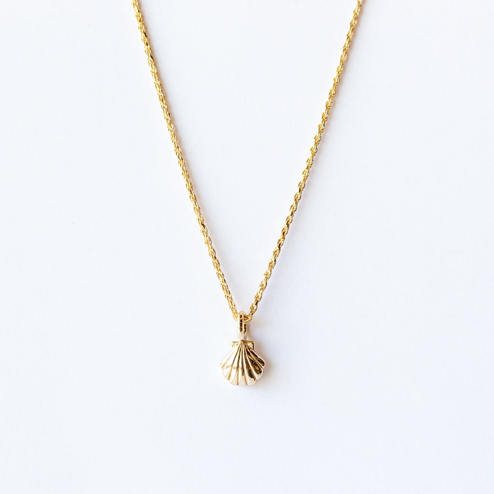 Petite Scallop Shell Charm Necklace