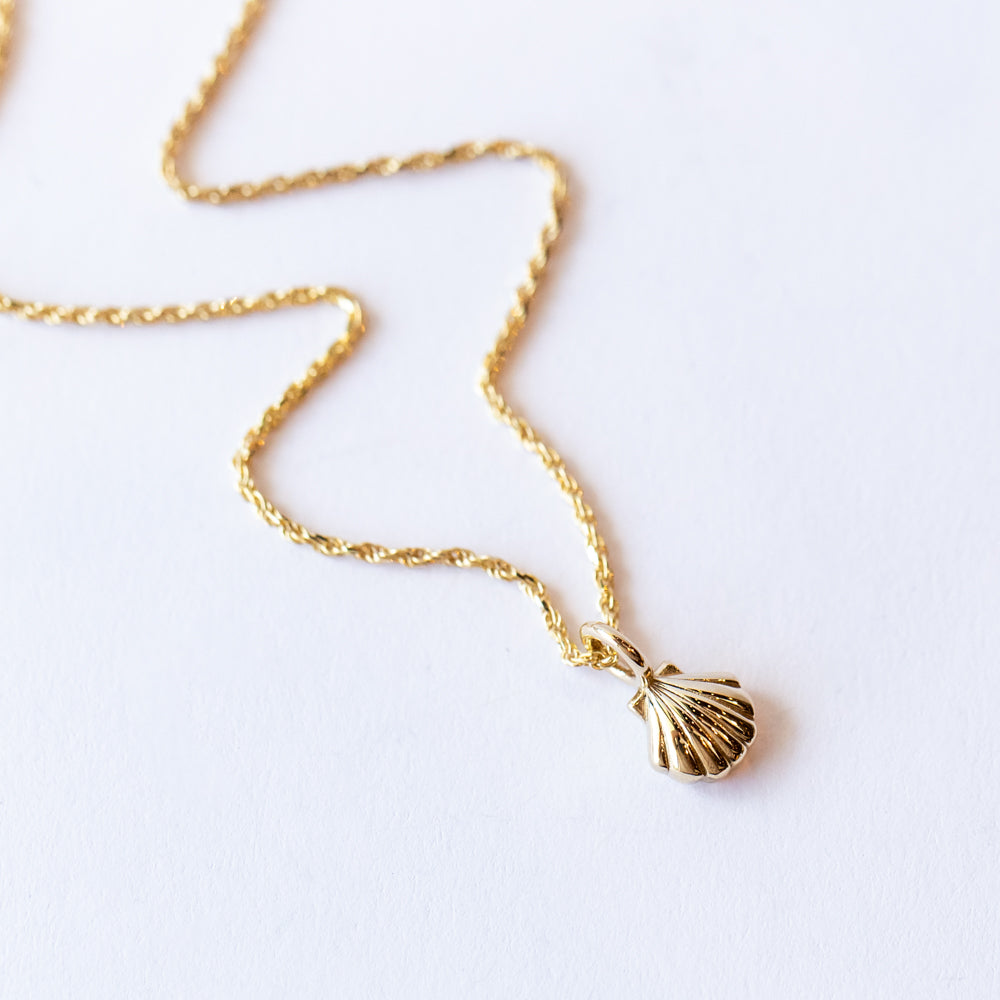 Petite Scallop Shell Charm Necklace