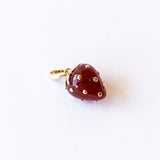 Petite Strawberry Red Agate Charm