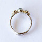 Grandiderite Ring with Blue Zircon