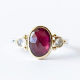 Ruby and Moonstone Ring