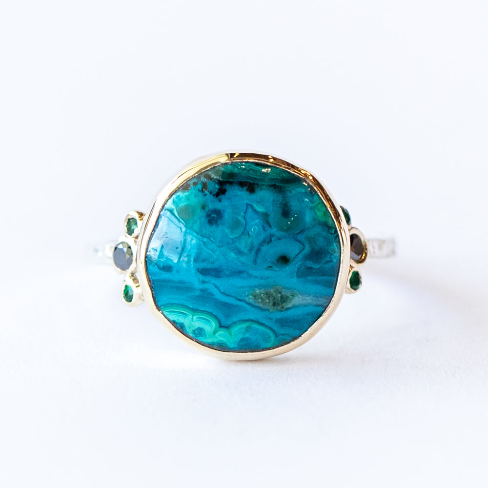 Round Chrysocolla Ring