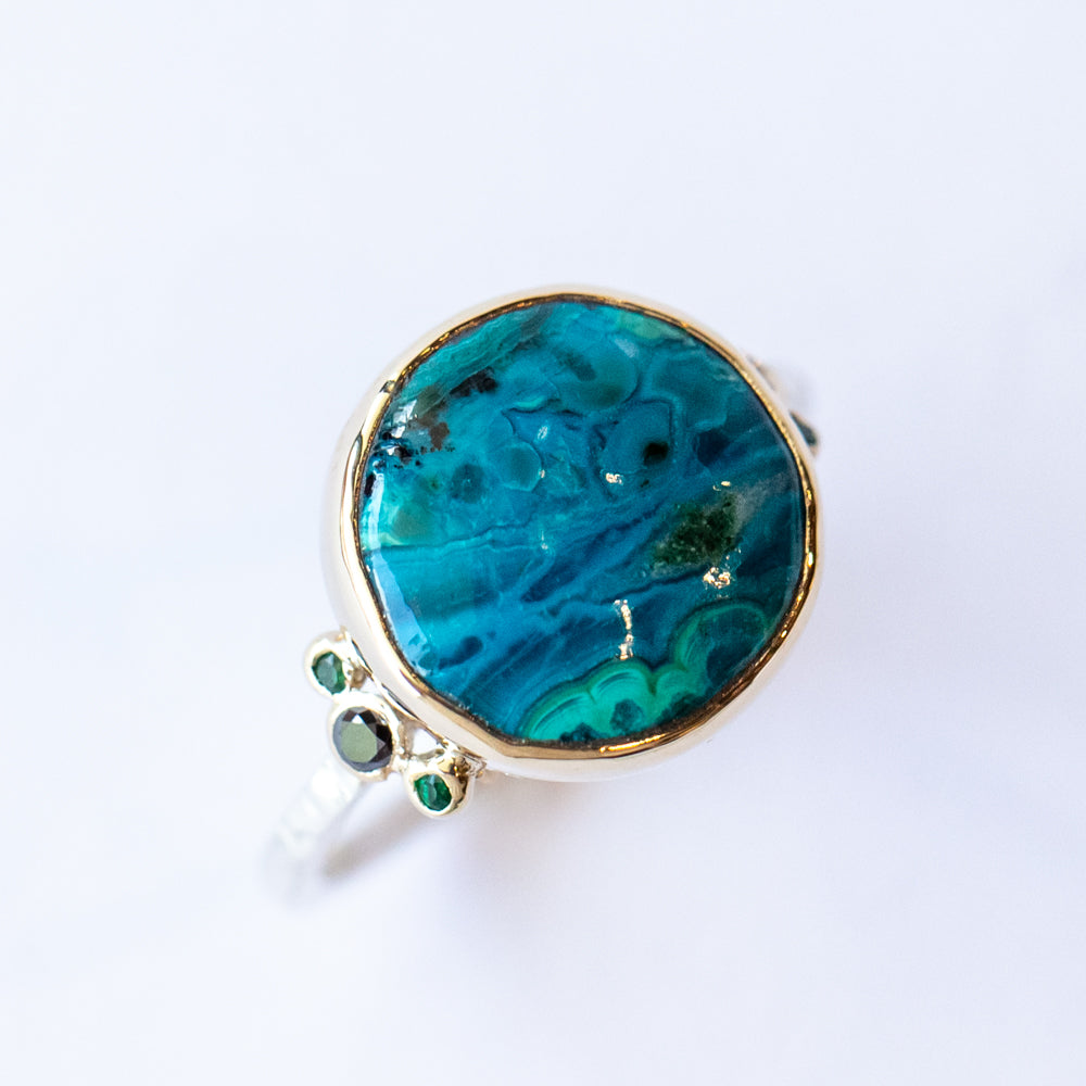 Round Chrysocolla Ring