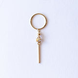 Diamond Huggie Drop Earring (Single)