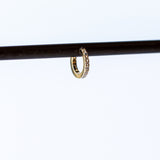 Half Pave Diamond Snuggie Earring, 6mm (Single)