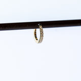 Half Pave Diamond Snuggie Earring, 8mm (Single)