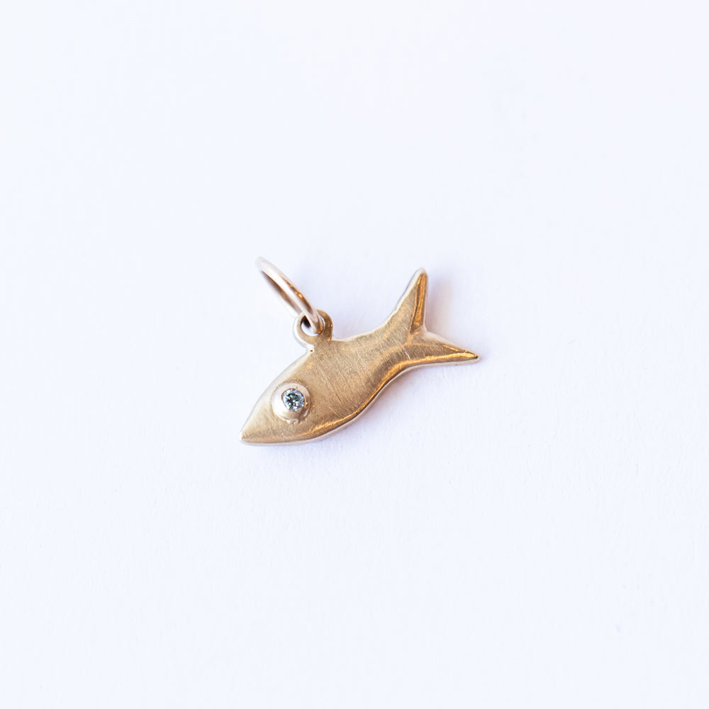 Fish Charm with Blue Diamond Eye