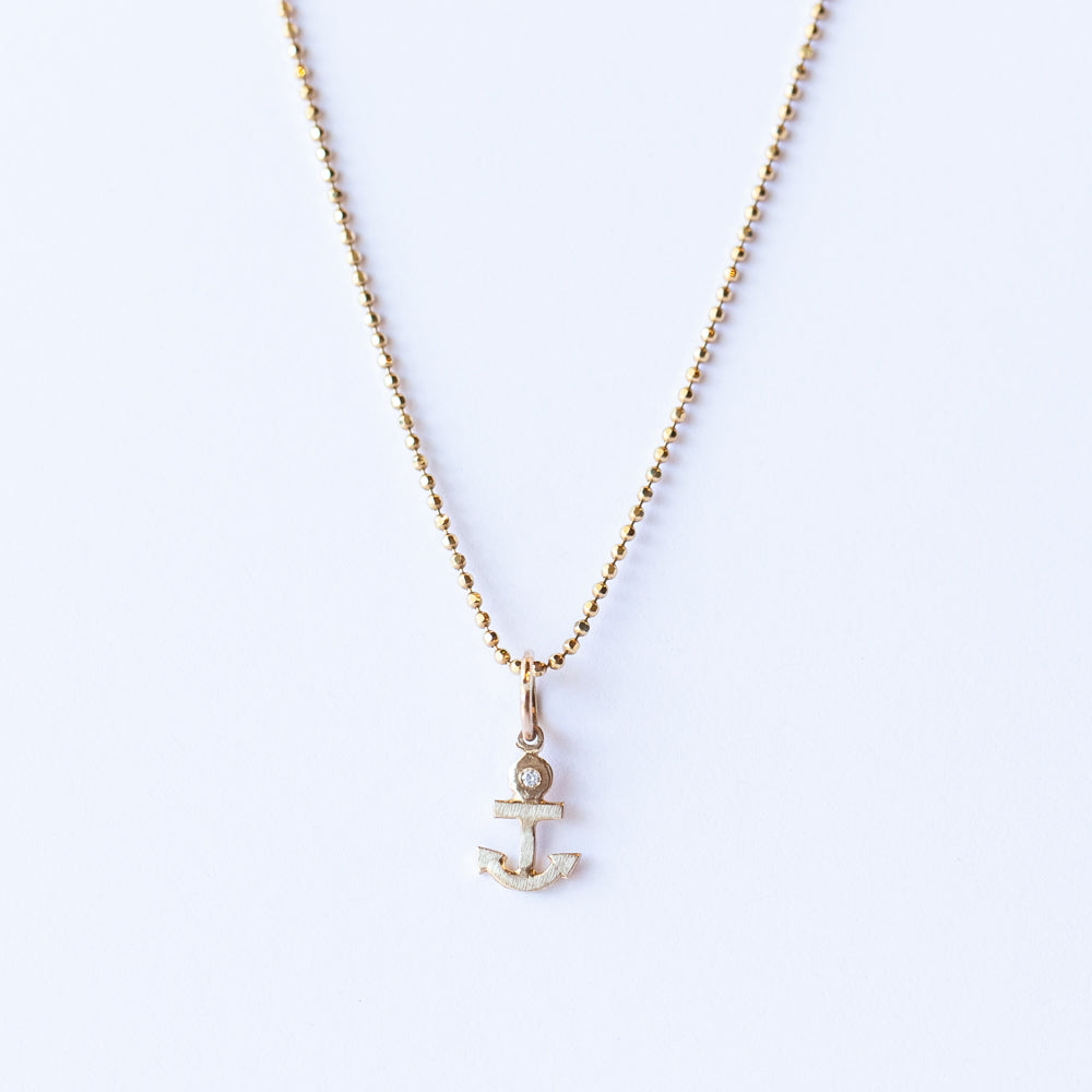 Itty Bitty Anchor Charm with Diamond