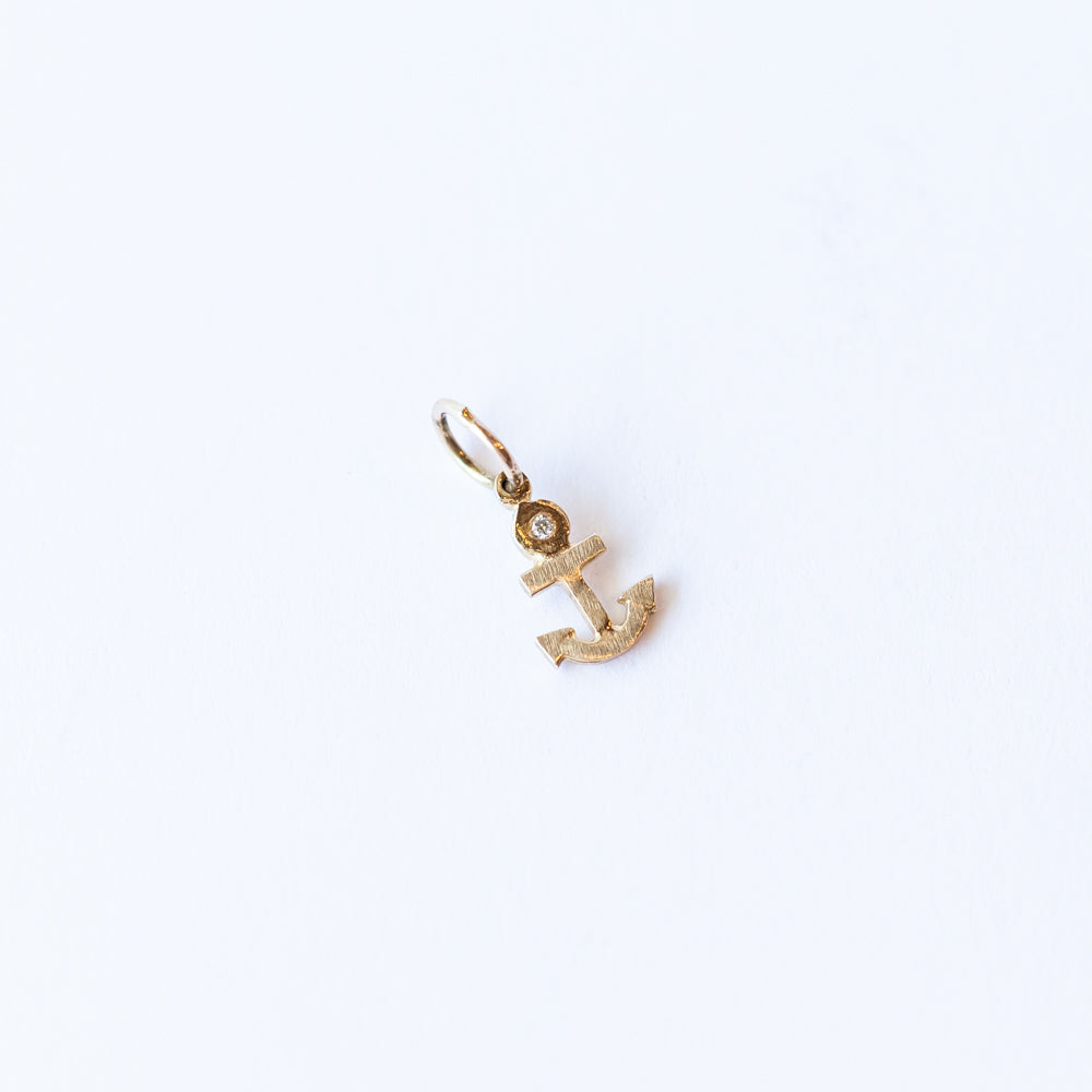 Itty Bitty Anchor Charm with Diamond