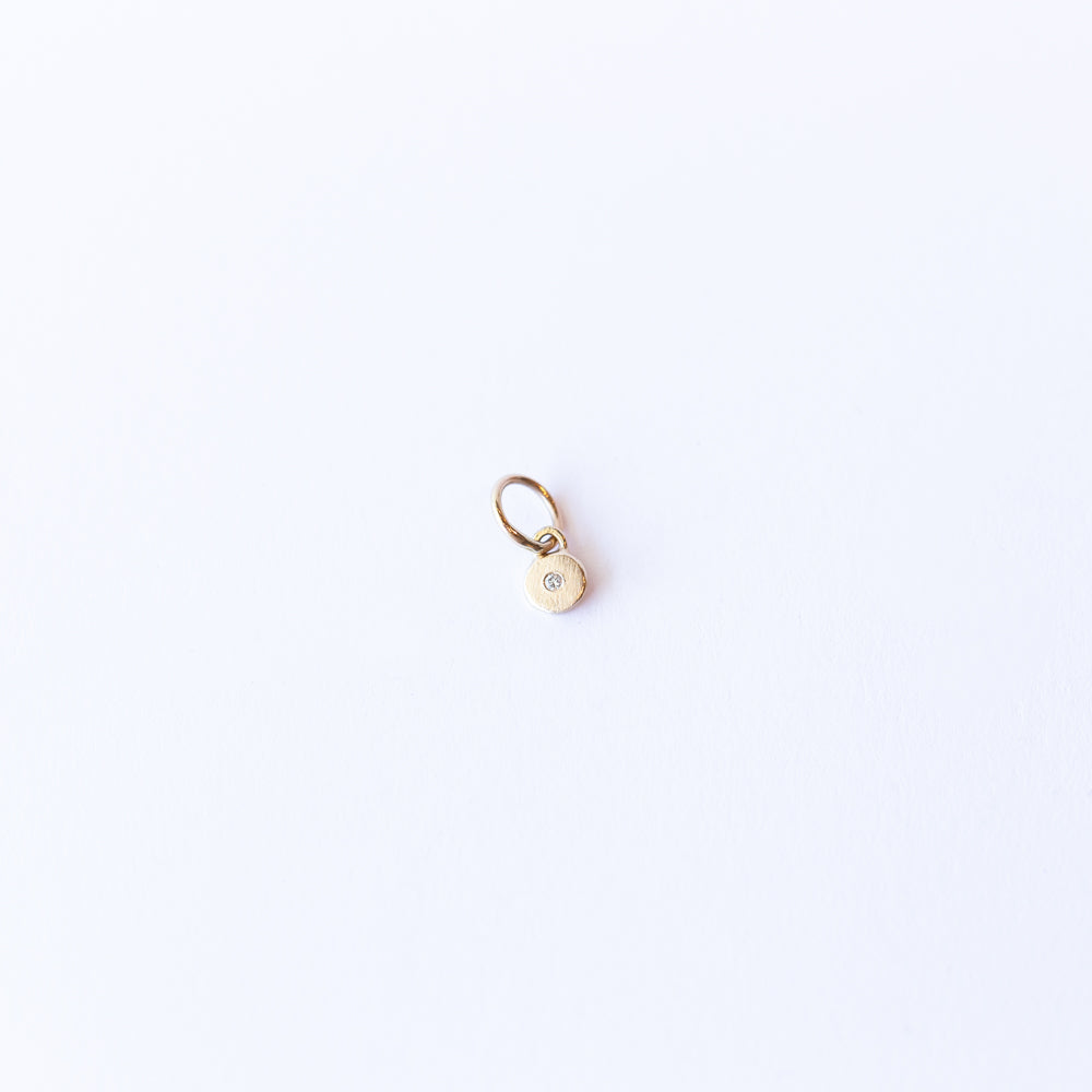 Itty Bitty Disc Charm with Diamond
