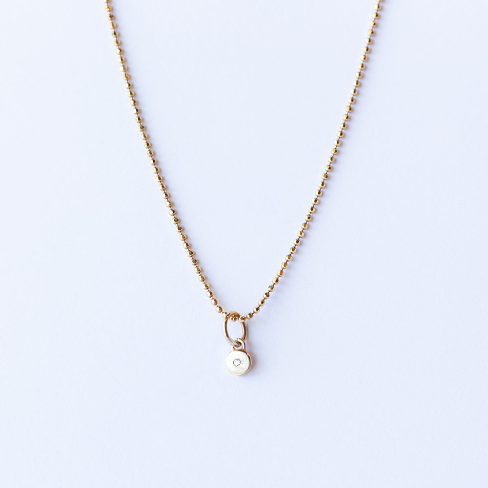 Itty Bitty Disc Charm with Diamond