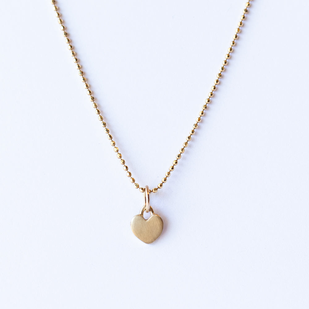 Itty Bitty Flat Heart Charm
