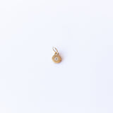 Gold Disc Charm with Diamond