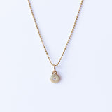 Gold Disc Charm with Diamond