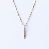 Skinny Tiny Bar Charm with Diamond