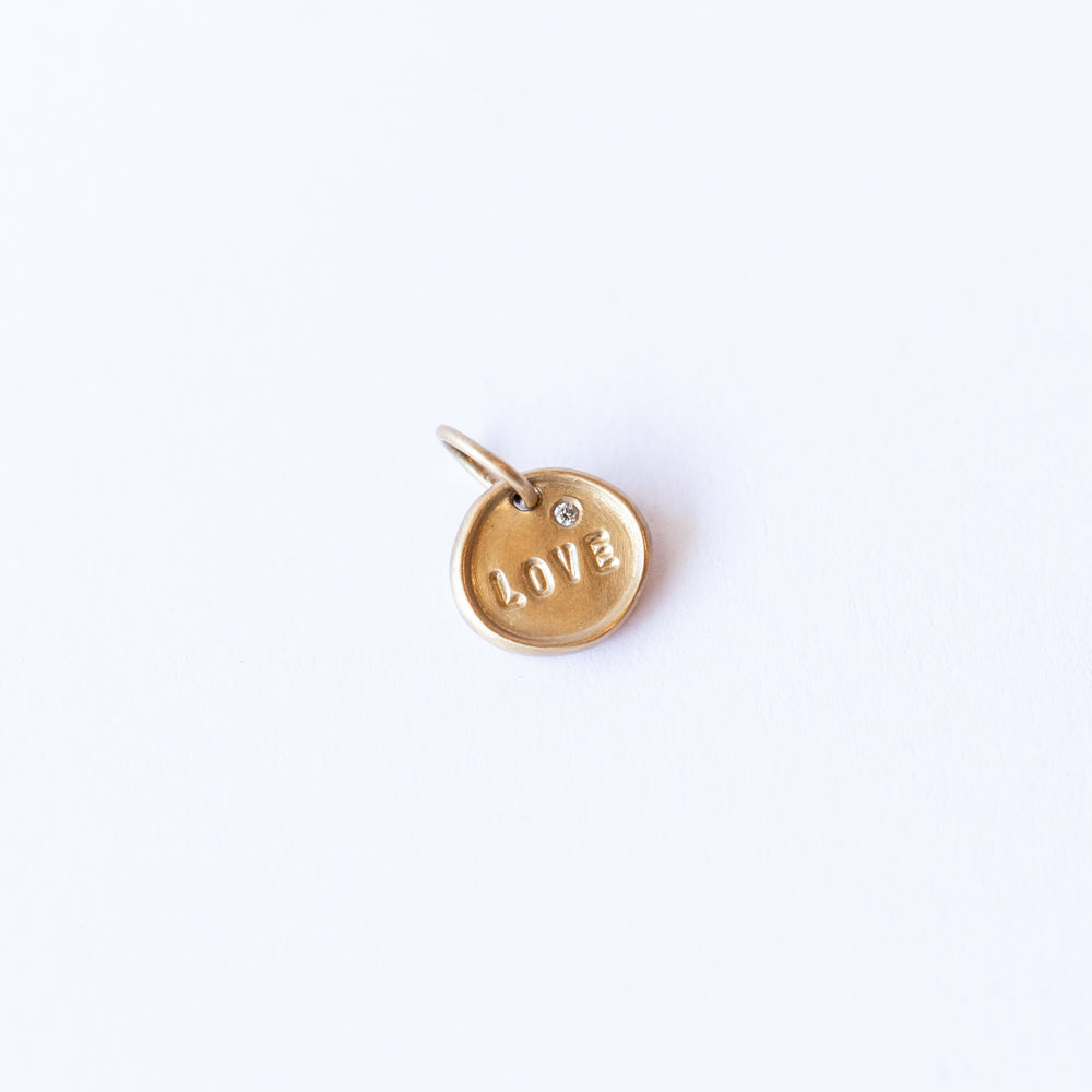 Tiny "LOVE" Disc Charm