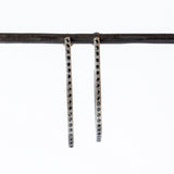 Celine Marquise Black Diamond Hoop Earrings, Large