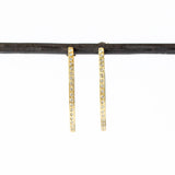 Celine Marquise White Diamond Hoop Earrings, Medium