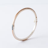 Laura 1.8mm Rose Gold, Silver and Diamond Bangle