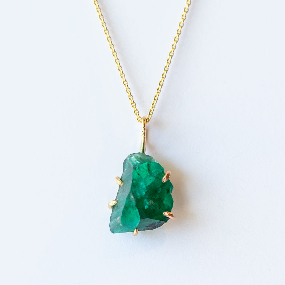 Variance Objects | Zambian Emerald Pendant Necklace