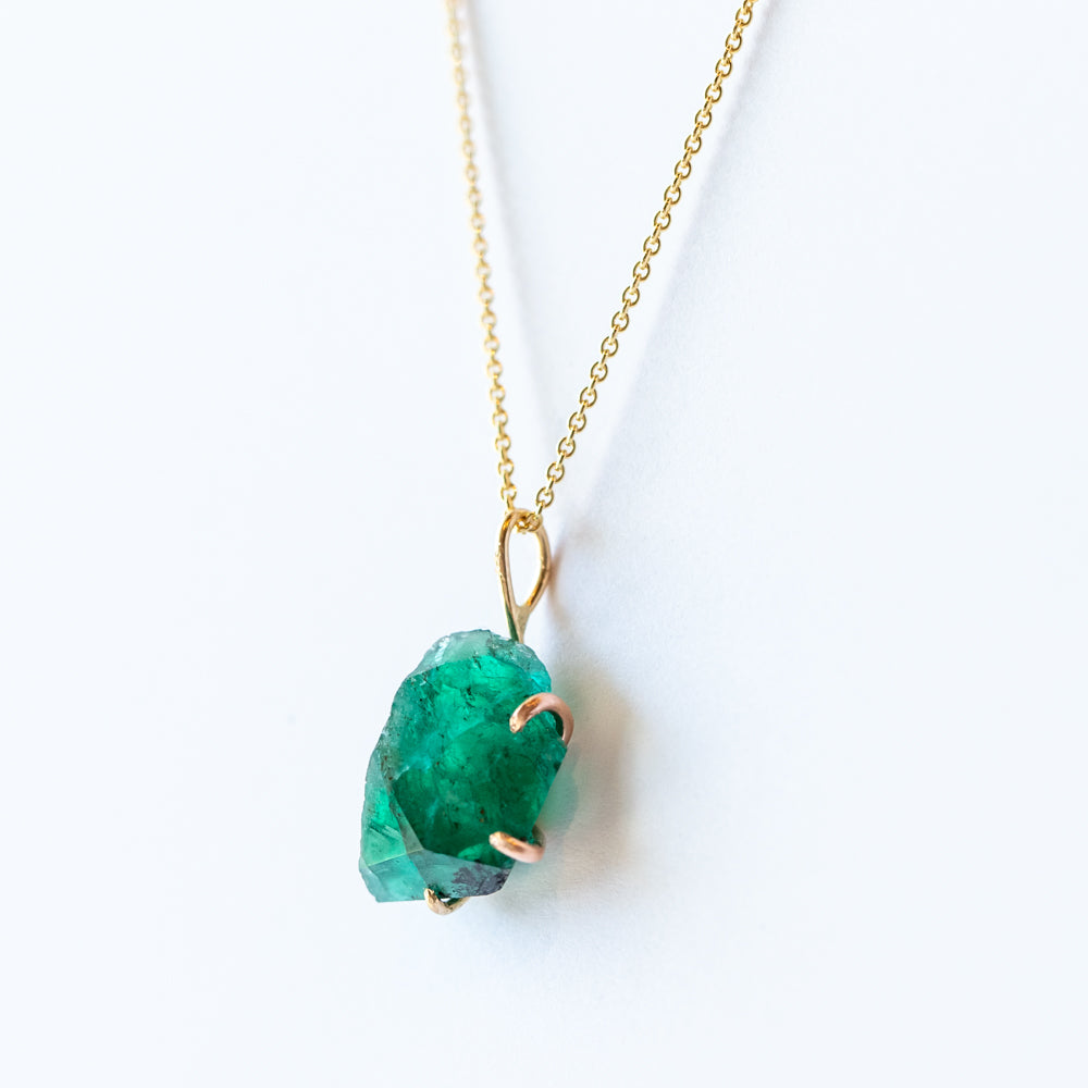 Variance Objects | Zambian Emerald Pendant Necklace