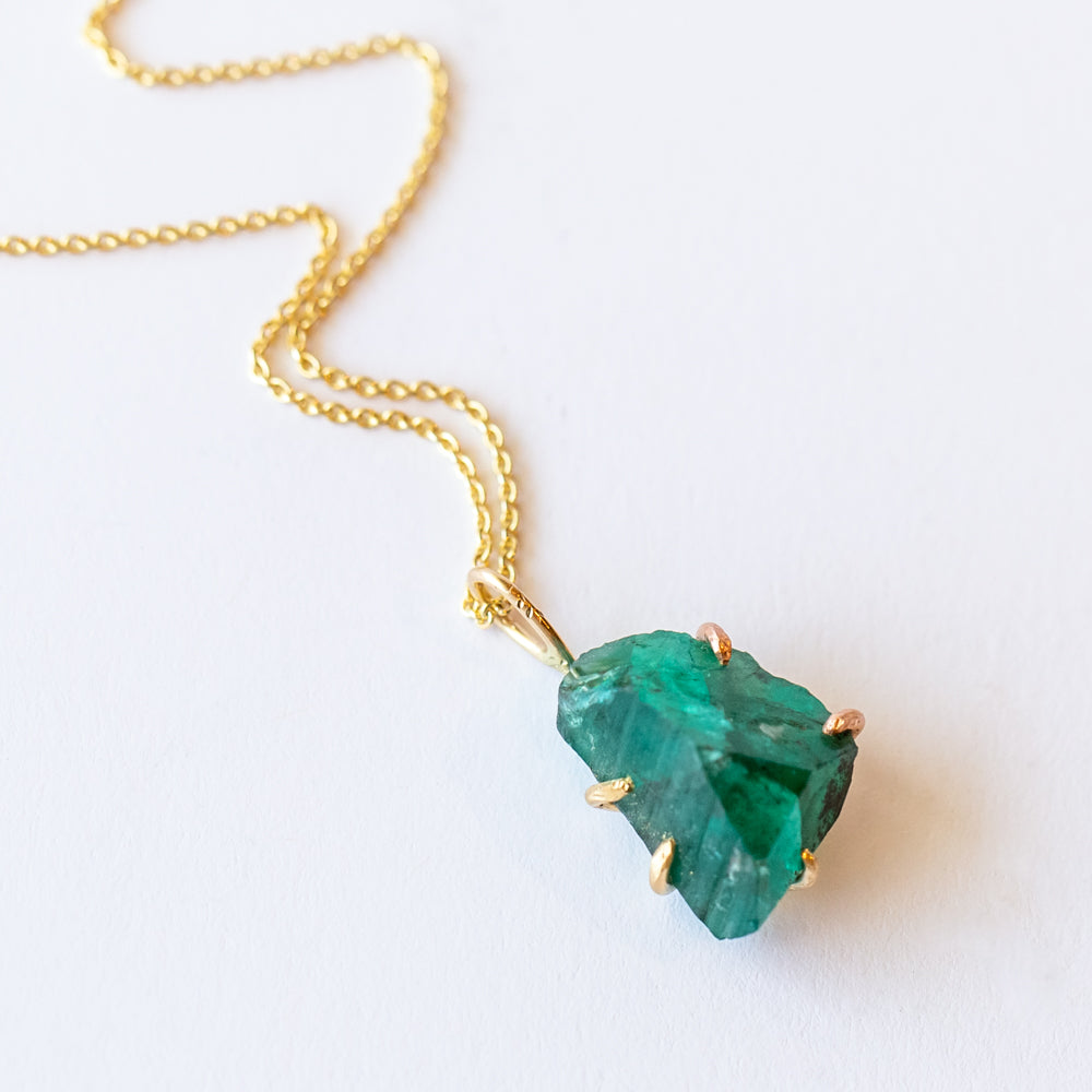Variance Objects | Zambian Emerald Pendant Necklace