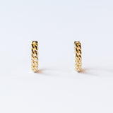 Zoe Chicco | Small Curb Chain Huggie Hoops