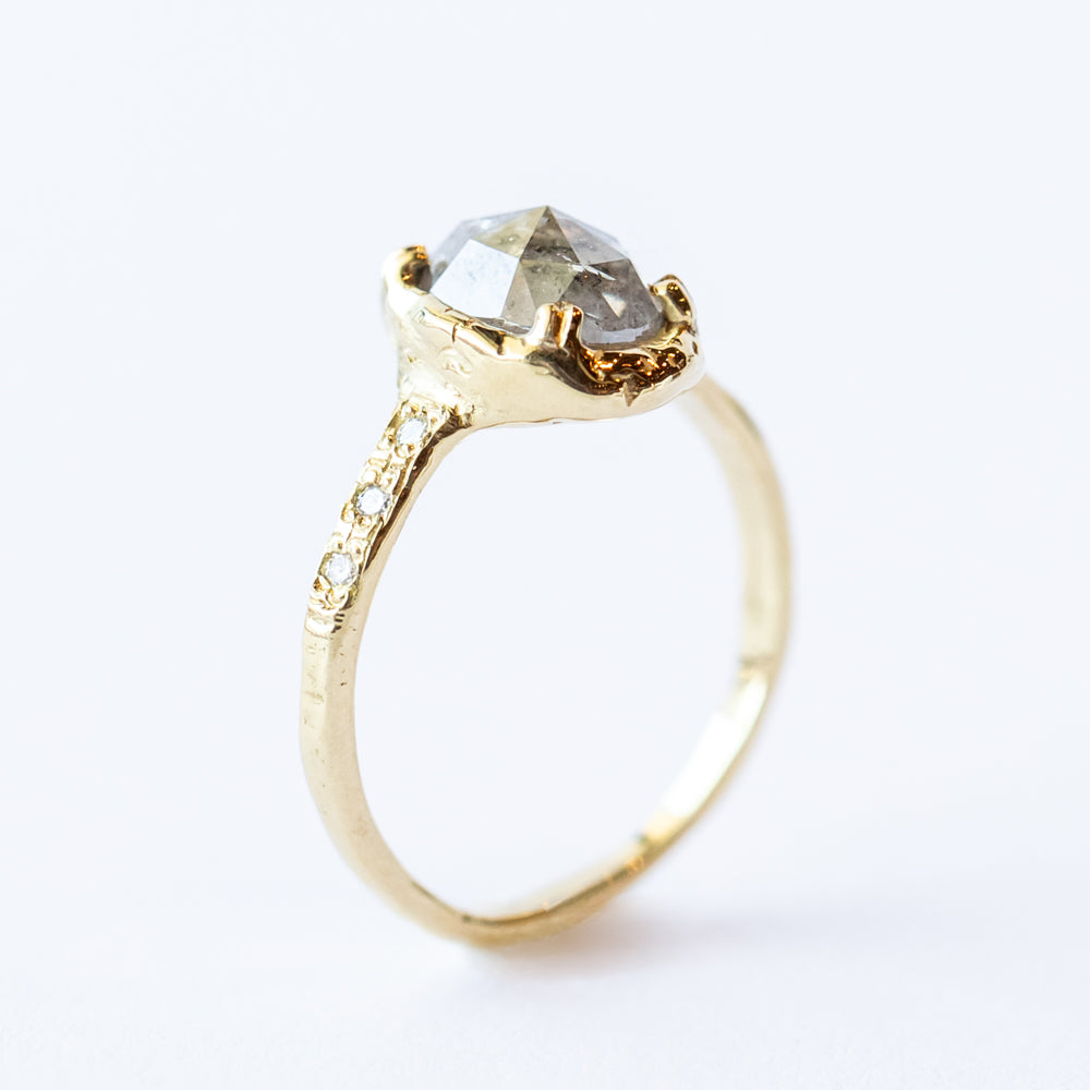 Enchanted Salt and Pepper Diamond Ring
