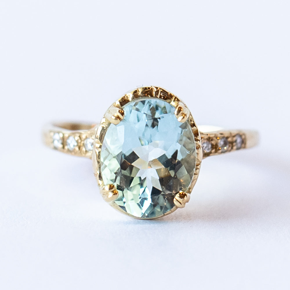 Royal Aquamarine Oval Ring