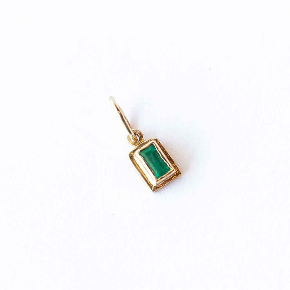 Baguette Emerald Charm