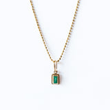 Baguette Emerald Charm