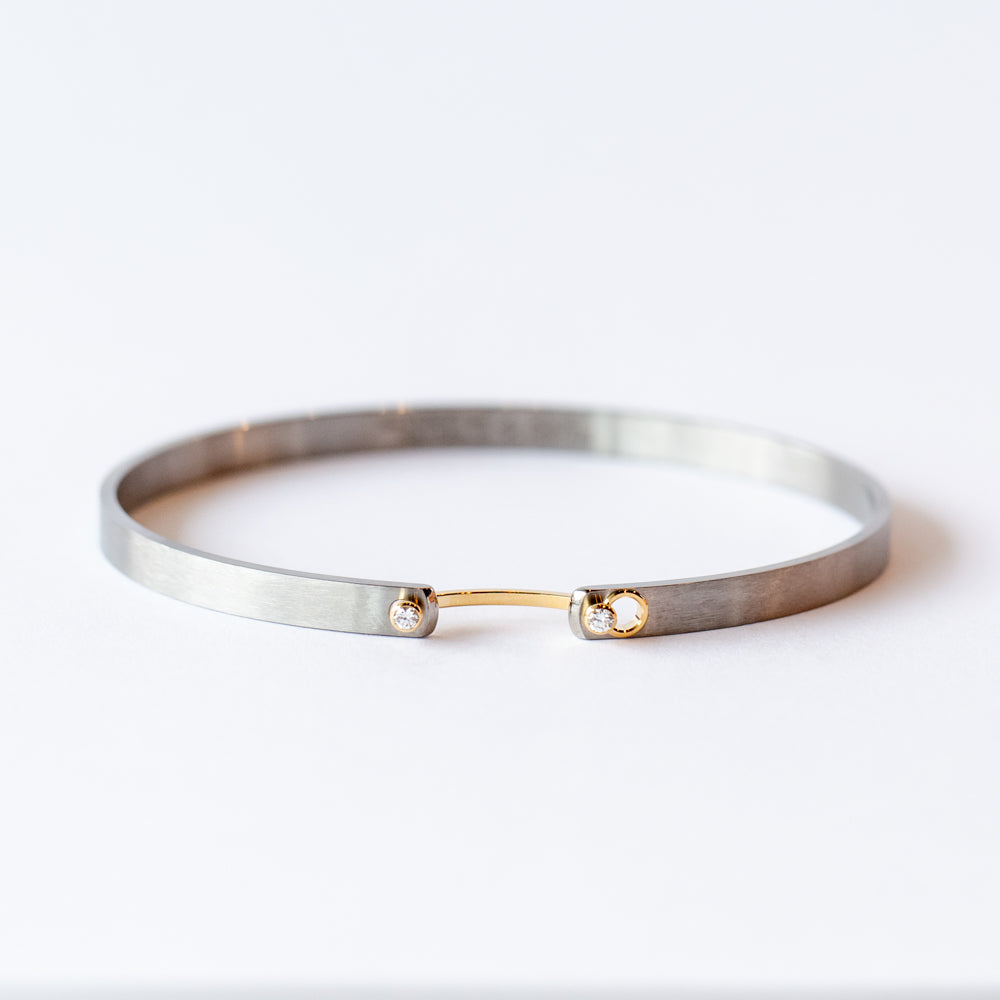 Paris From the Sky Mood 4mm Diamond Bangle