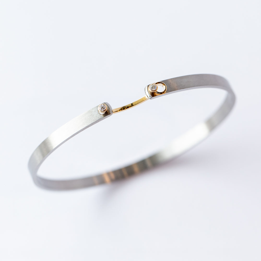 Paris From the Sky Mood 4mm Diamond Bangle