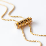 Half-Pavé Diamond Latch Pendant