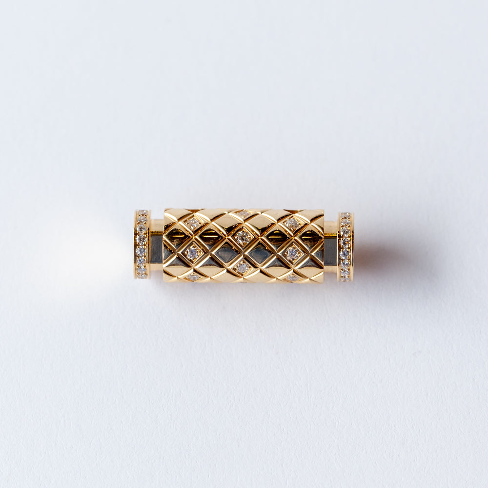 Half-Pavé Diamond Latch Pendant