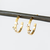 Wwake | Diamond Bove Hoop Earrings
