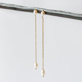 Wwake | Long Pearl Shower Earrings