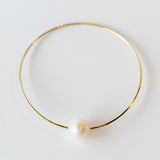 Pearl Orbit Bangle Bracelet