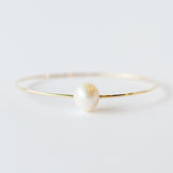 Pearl Orbit Bangle Bracelet