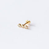 Pamela Love | Diamond Molten Triple Dot Stud Earring (Single)