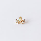 Opal and Diamond Marquise Pear Stud Earring (Single)