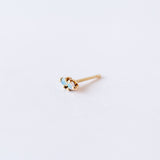 Wwake | Two-Step Opal Stud Earring (Single)