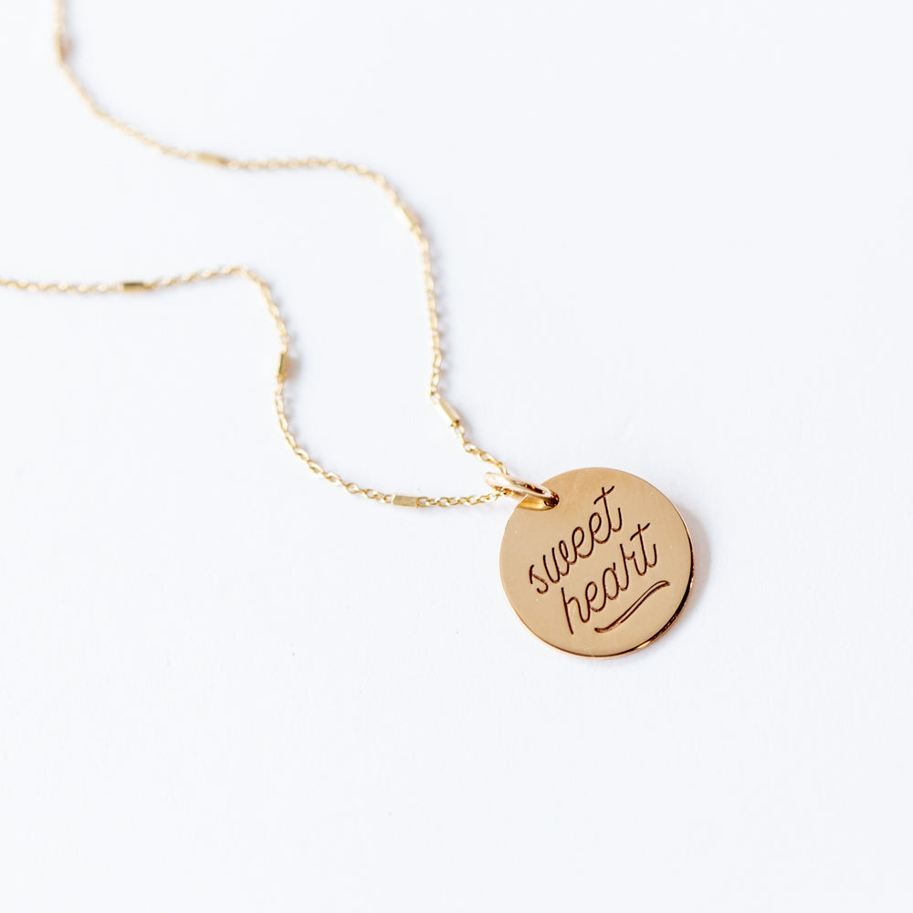 Zoe Chicco | Sweetheart Amore Bar Chain Necklace