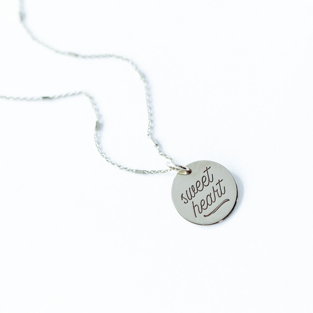 Amore "Sweetheart" Engraved Medallion Disc Charm