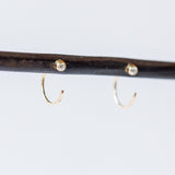 Zoe Chicco | Diamond Bezel Open Hoop Earrings