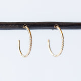 Zoe Chicco | Medium Pave Diamond Hoop Earrings